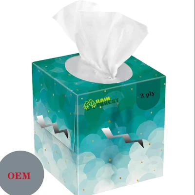 OEM & ODM Different Color Design Cheap Price Cardboard Facial Tissue Paper Boxes