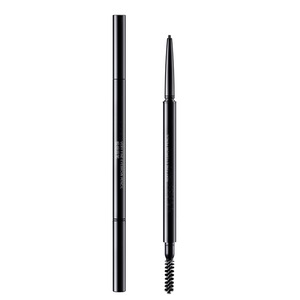 OEM wholesale double ended makeup waterproof long lasting pen eyebrow pencil slim eye brow pencil with brush