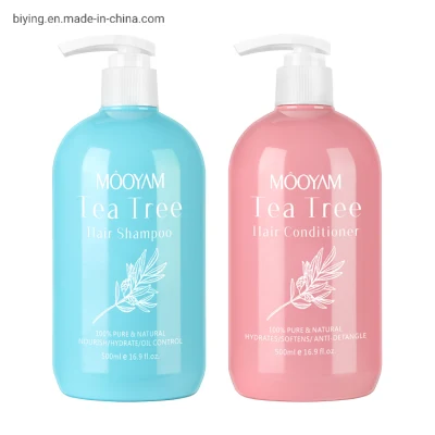 Private Label Hair Care Shampoo Conditioner Kit Anti Dandruff Organic Hydrate Nourish Coconut Oil Tea Tree Hair Shampoo and Conditioner Set