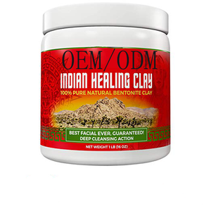 Private Label Indian Healing Clay Mask 100% Natural For Face&amp;Body Mask Deep Pore Cleansing Removes Toxins