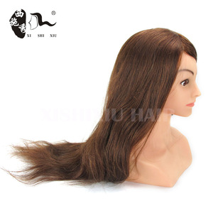 Wholesale price 100%human hair mannequin head with makeup