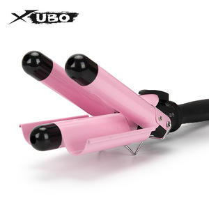 wholesale Professional 3 barrel hair curler ceramic hair waver roller curler