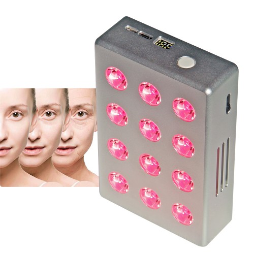 Hot model Skincare FDA approved TL12 portable red light therapy 850nm 660nm battery inside.