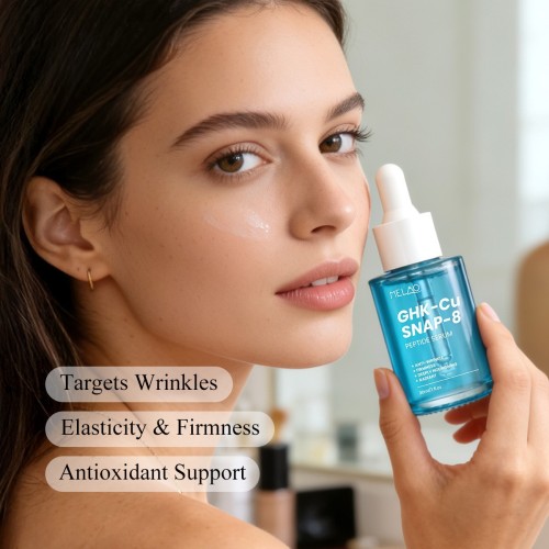 MELAO Topical Anti Aging Face Serum GHK-Cu Copper Peptide SNAP-8 Firming Formula for Fine Lines and Wrinkles Skincare