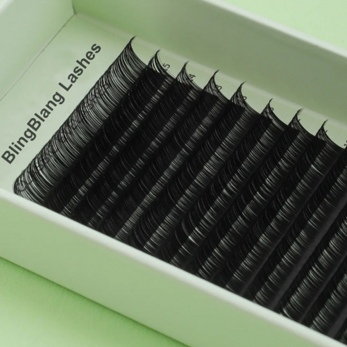 Korean Private Label Lashes Premium Luxury Mink Silk Soft Faux Mink Volume Eyelashes Extension