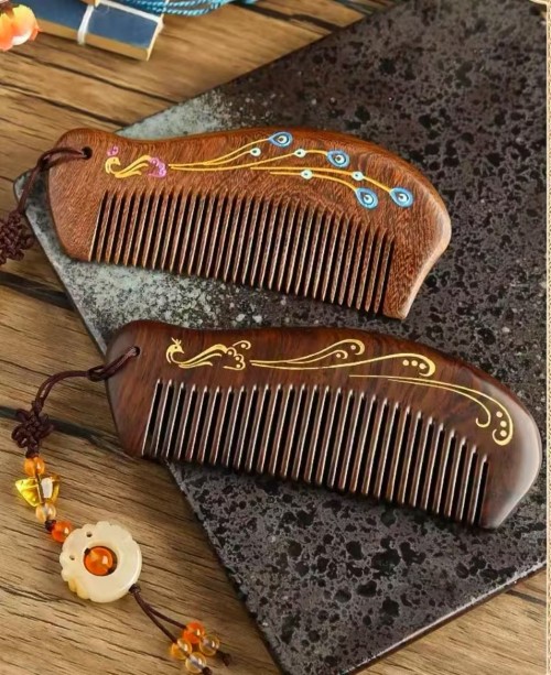 Hot Sell  Chinese Ebony Nyatoh  comb gift box set