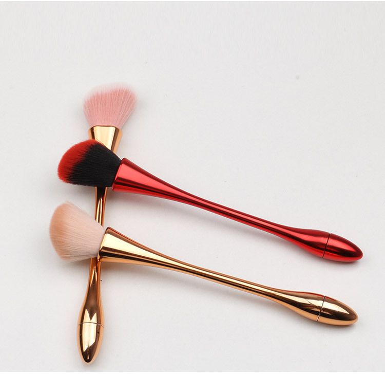 Professional Powder Brush with Metal Handle – Soft Synthetic Face Makeup Brush