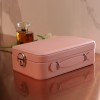 Customizable Travel Jewelry Storage Box Cosmetic Bag Built-In Touch-Controlled Rechargeable LED Desktop Makeup Mirror