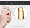 Mini 5ML Pocket Size Unique Design Vertical Striped Anodized Gold Color Aluminum Spray Perfume Bottle