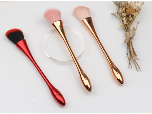 Professional Powder Brush with Metal Handle – Soft Synthetic Face Makeup Brush