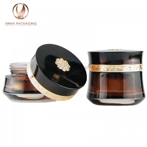skincare set cosmetic packaging glass bottles cream jars foundation lotion toner bottles in set
