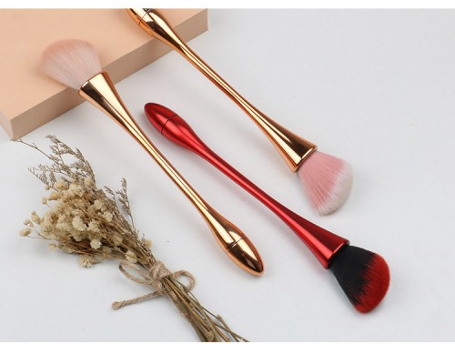 Professional Powder Brush with Metal Handle – Soft Synthetic Face Makeup Brush