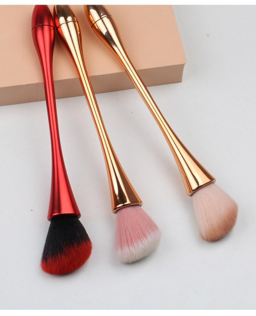Professional Powder Brush with Metal Handle – Soft Synthetic Face Makeup Brush