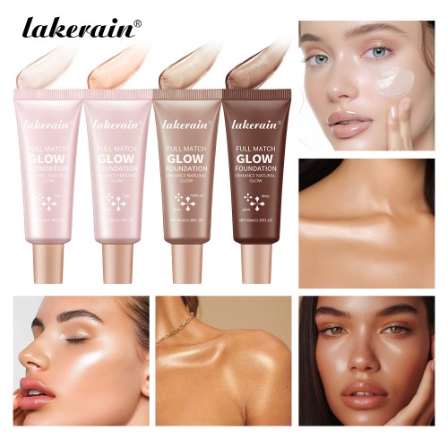 Wholesale Enhance Natural Glow Foundation Vegan Brighten Face Makeup Shimmer Liquid Foundation Vendor