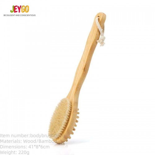 Wholesale Dual Side Sponge & Bristle Dry Body Scrubber Long Fashionable Bath Massage Brush Body Care Bathroom Accessories