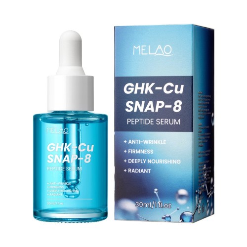 MELAO Topical Anti Aging Face Serum GHK-Cu Copper Peptide SNAP-8 Firming Formula for Fine Lines and Wrinkles Skincare