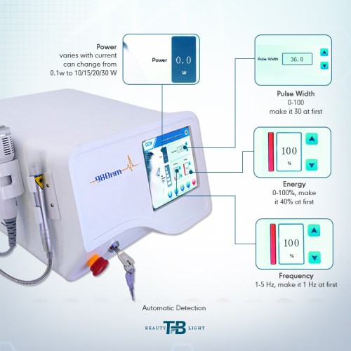 Medical 980 nm Laser Veins Removal Machine / Laser Vascular Lesion Therapy System