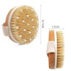 Natural Boar Bristles Body Scrubber Dry Brushing Shower Brush Exfoliating Bath Brushes Sponges Scrubbers for Beautiful Soft Skin