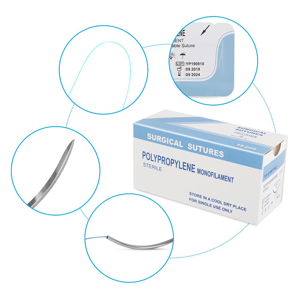 Medical sterilized face pdo thread 4/0 5/0 needle Absorbable Surgical Sutures