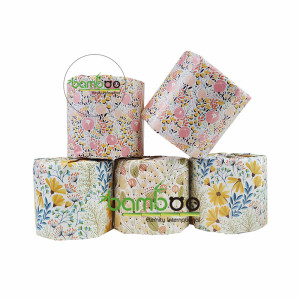100% Virgin Bamboo Pulp Biodegradable Soft Toilet Paper Bathroom Small Roll Toilet Paper