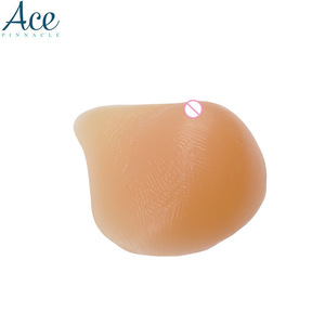 400g nude mature Artificial realistic triangle self-adhesive  bare breast lift pads silicone breast forms