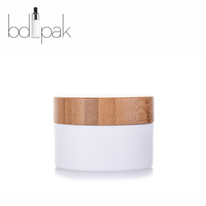 BDPAK New Design 50ml Plastic Cosmetic Jar with Bamboo Lid