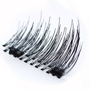 Creative NEW trend 3D magic reusable magnetic eyelashes hand made silk/fiber/mink double/single/three magnet false eyelashes