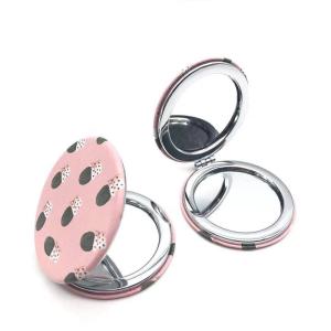 Fashion Design  Pu Leather Pocket compact Mirror