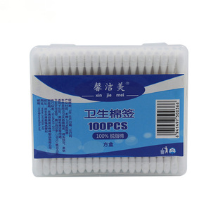 Hot-Selling high quality eco-friendly bamboo wooden stick 100pcs ear cleaning cotton buds