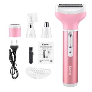 KM-6637 Electric Shaver 4 in 1 Rechargeable Hair Trimmer Women Hair Removal Machine Epilator Eyebrow Nose Trimmer Razor