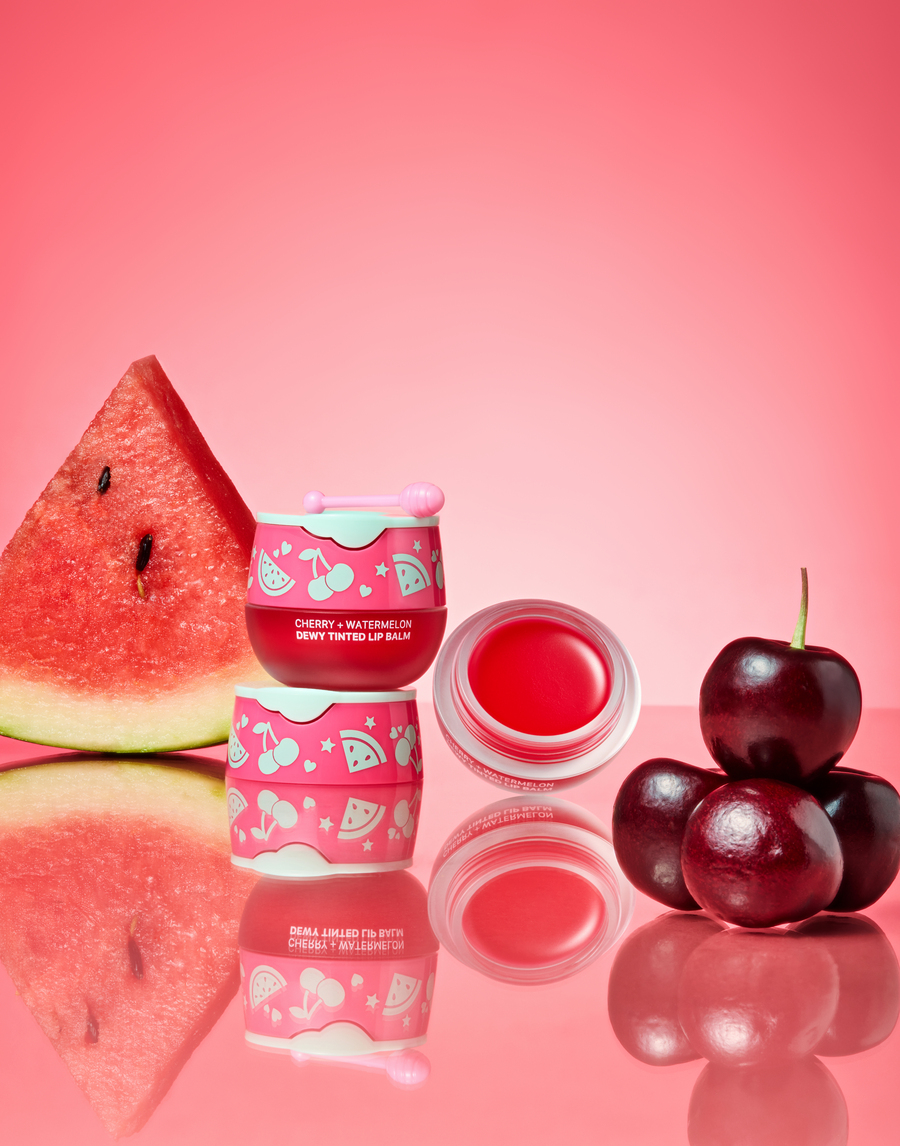 lookATME CHERRY+WATERMELON DEWY TINTED LIP BALM