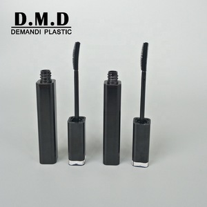 luxury empty square mascara tube with retractable brush