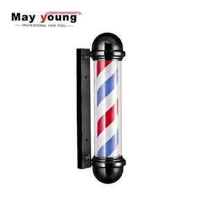 M317 Other type hair salon equipment Factory sell LED lamps Barber shop pole