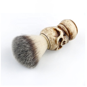 New Badger Hair Shaving Brush Skull Handle Beard Brush Skin-friendly Comfort Salon Facial Beard Cleaning Brush for men