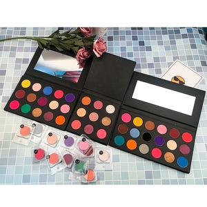 OEM trending hot products cosmetic makeup empty palette pink marlble 15 colors empty eyeshadow palette private label
