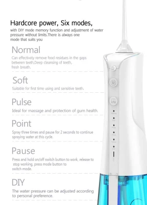 Oral Care Hygiene Irrigator Cordless Floss Water Jet Dental Flosser