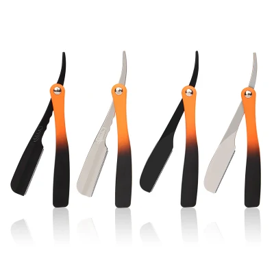 Orange Feather Razor Vintage Manual Change Blade Folding Shaving Razor