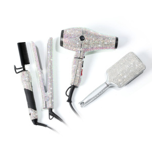 Popular salon equipment tool whole set tools bling rhinestone crystal hot hair tool