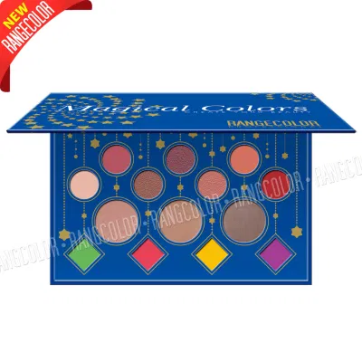 Private Label 14 Color High Pigmented Eyeshadow and Glitter Palette for Christmas Season Makeup