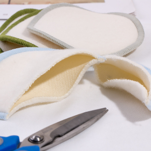 Private Label Reusable 8CM 3-Layer Removal Towel ECO Natural Beige Color Hemp Cotton Makeup Remover Pads