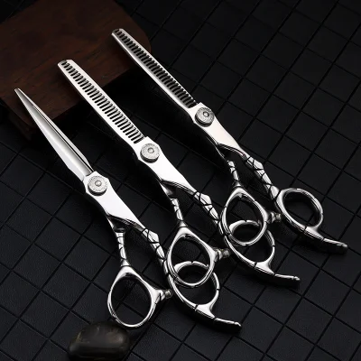 Profecional Barber Hair Cutting Scissors 6 Inch Stainless Steel Salon Thinning Shears Hairdressing Hair Scissors