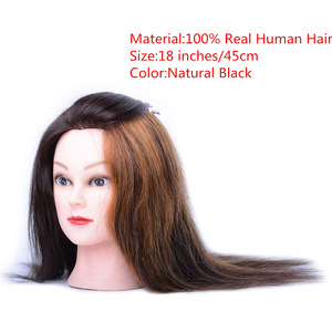 professional makeup 10-24 inch cheap 100% human hair mannequin head training head