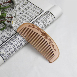 QS brand classic wholesale  handmade private label wooden beard comb custom beard comb wooden hair comb