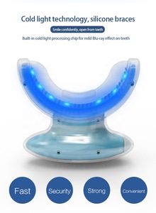Rechargeable Blue Led Light Silicone Teeth Whitening Accelerator Wholesale Handle Silicone Mouth Tray