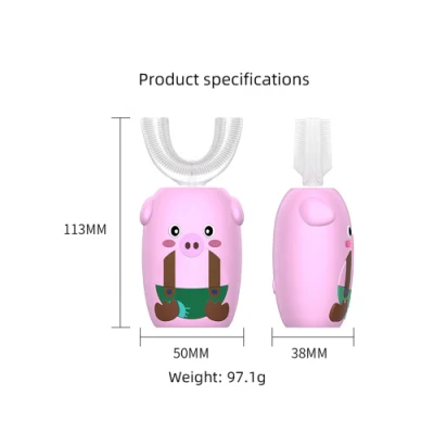 U Electric Toothbrush Kids Silicon Automatic Ultrasonic Teeth Tooth Brush Cartoon Pattern Children