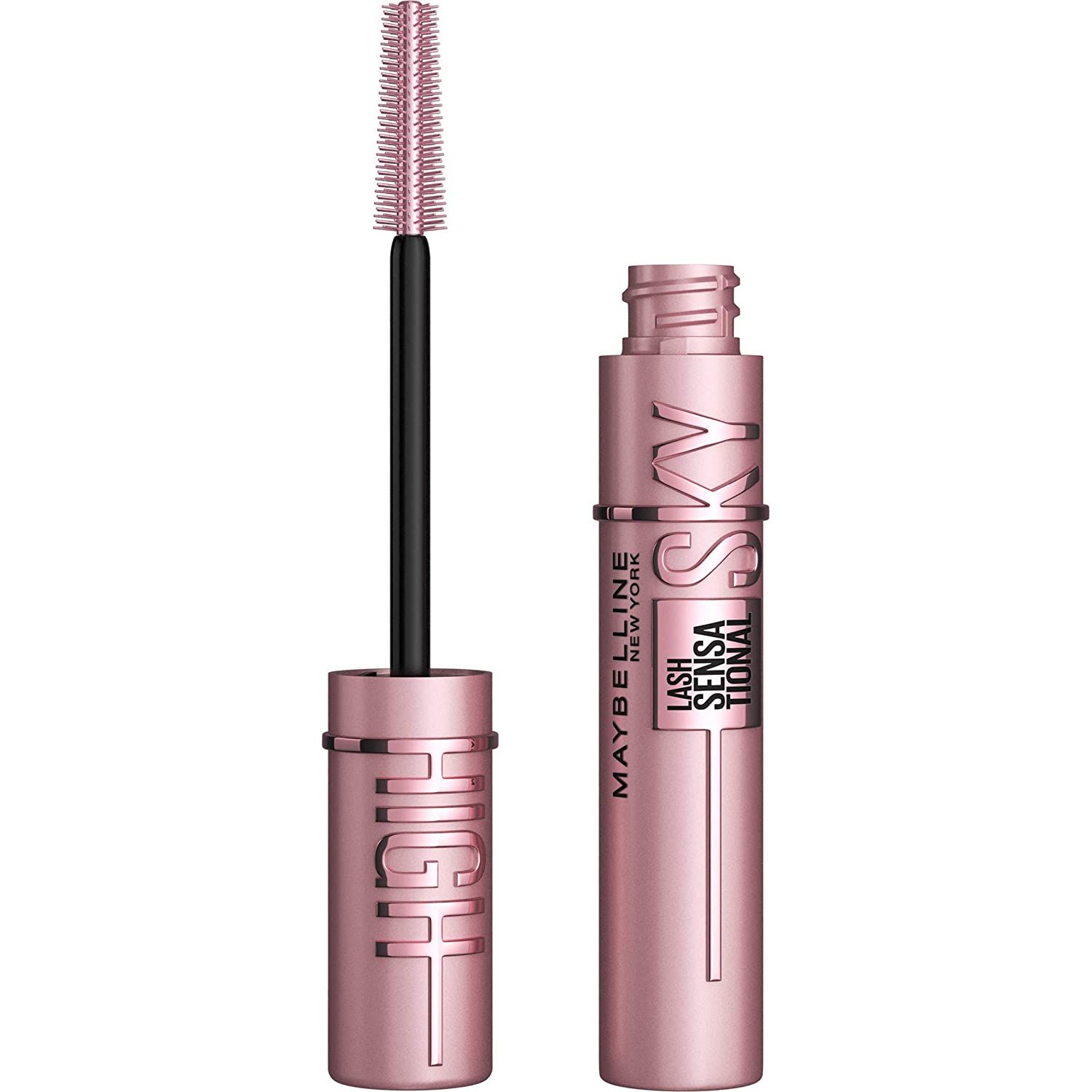 Maybelline Sky High Washable Mascara Makeup, Volumizing Mascara, Buildable, Lengthening Mascara, Defining, Curling, Multiplying, Washable Blackest Black, 0.2 fl. Oz