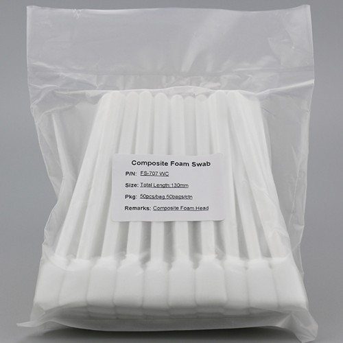 Square Head Composite Foam Cleaning Swab with White Handle