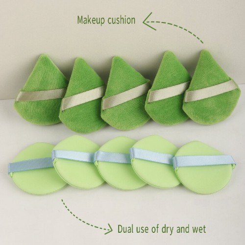 Triangle Makeup Puff Custom Logo Mineral Loose Powder Soft Wedge Shape Powder Puff