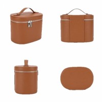 Portable Large-capacity PU Makeup Bag Cosmetic Case High-end Travel Toiletry Bag