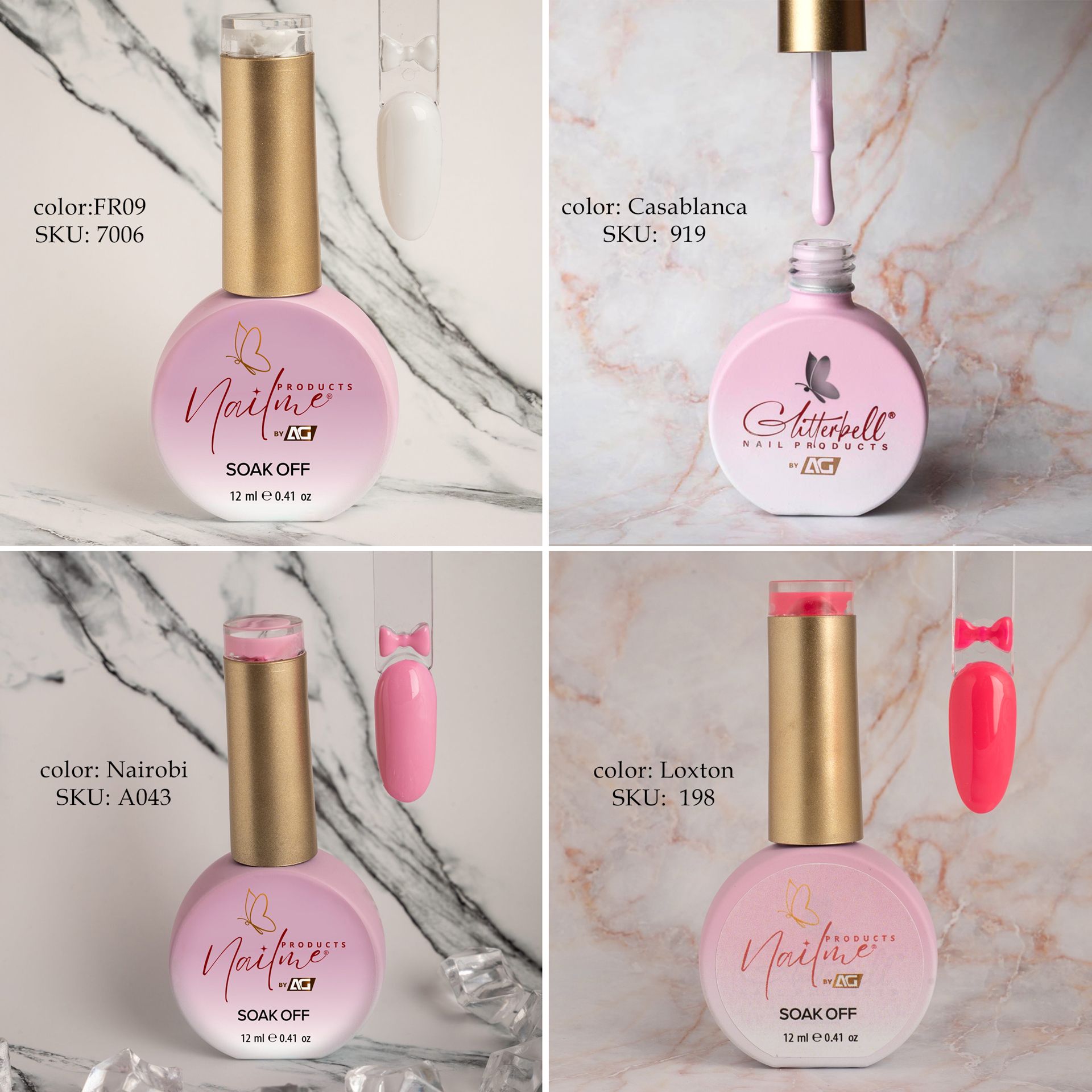 LED Gel Nail polish different colors